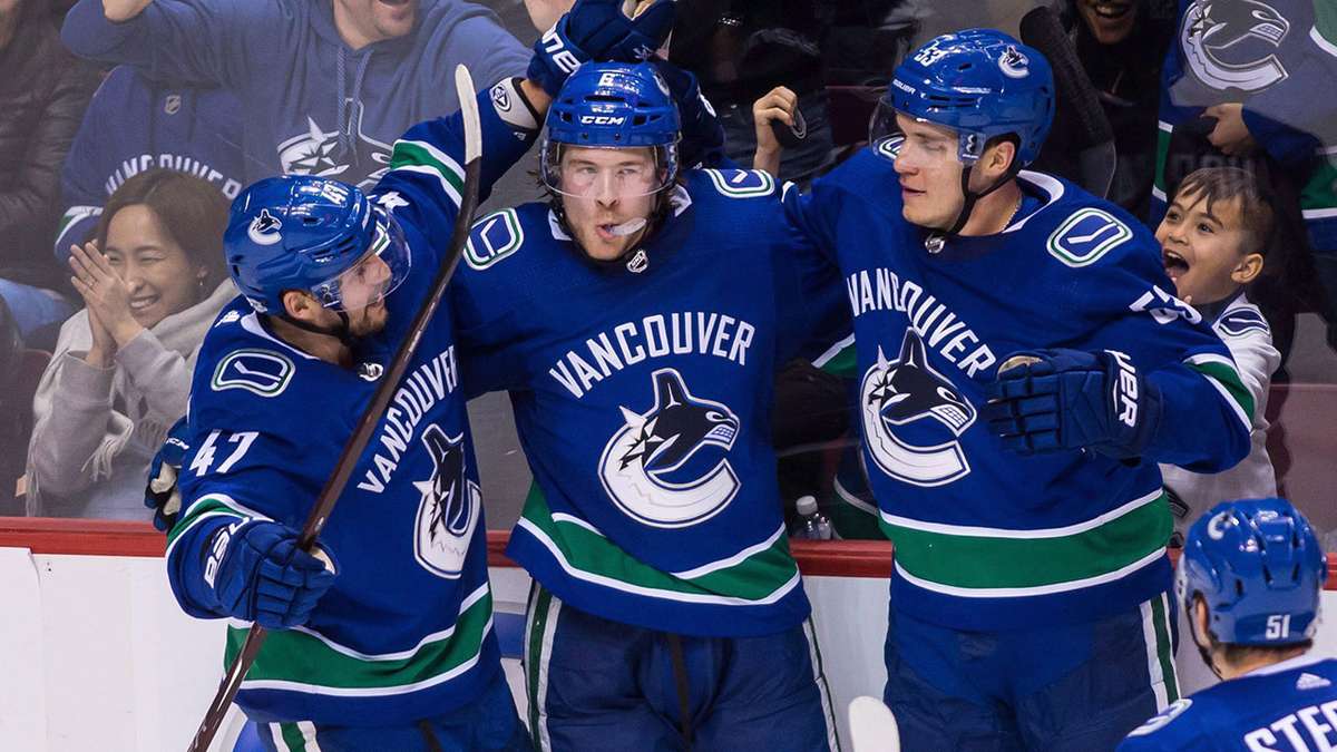 Vancouver Canucks 2026–27 season calendar overview showing months with highlighted game days and key date markers