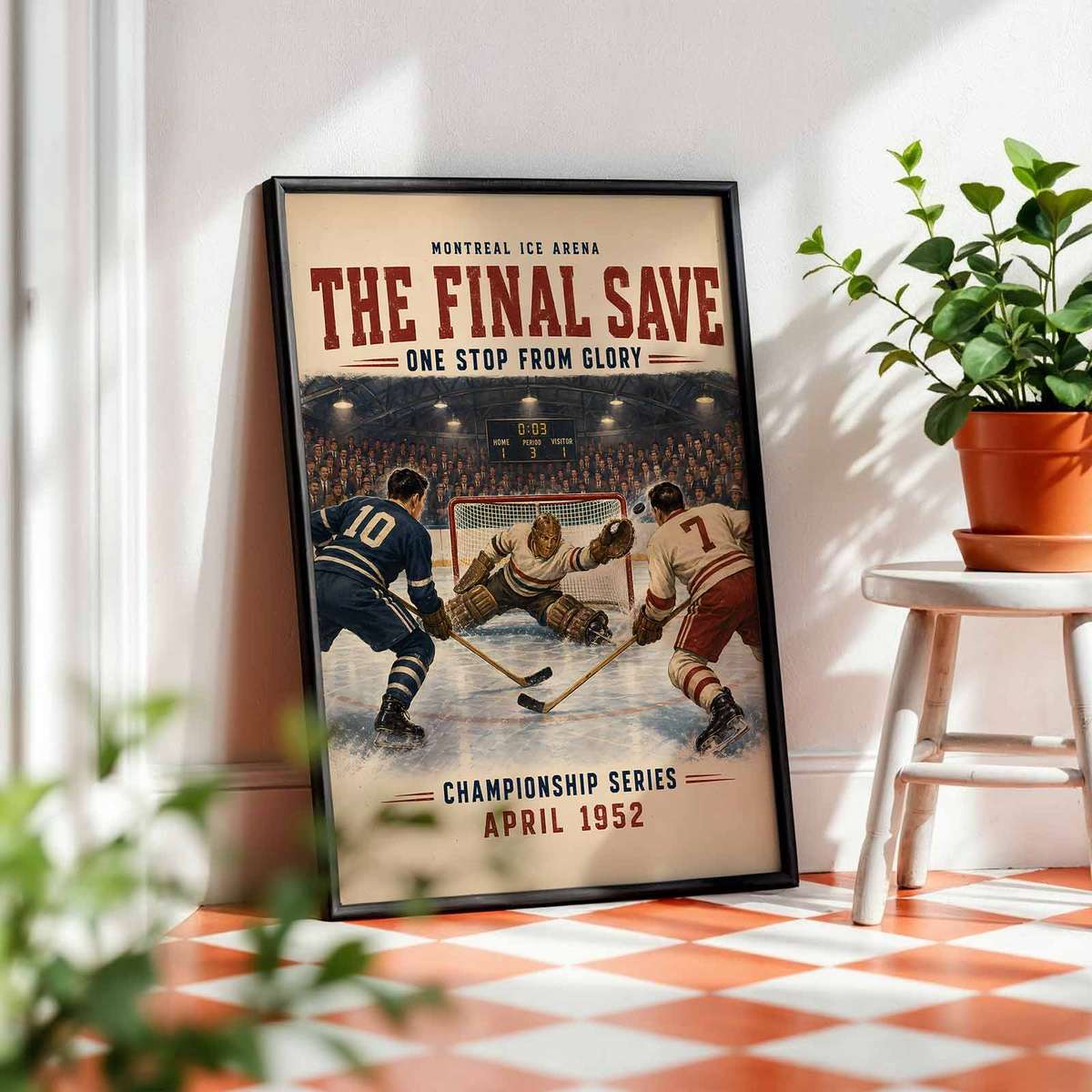 Decorative Hockey Fan artwork designed for players and locker room decor