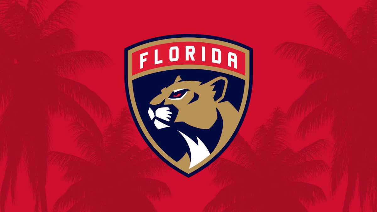 Florida Panthers inaugural 1993 jersey displayed on a mannequin, showing the original crest and color palette