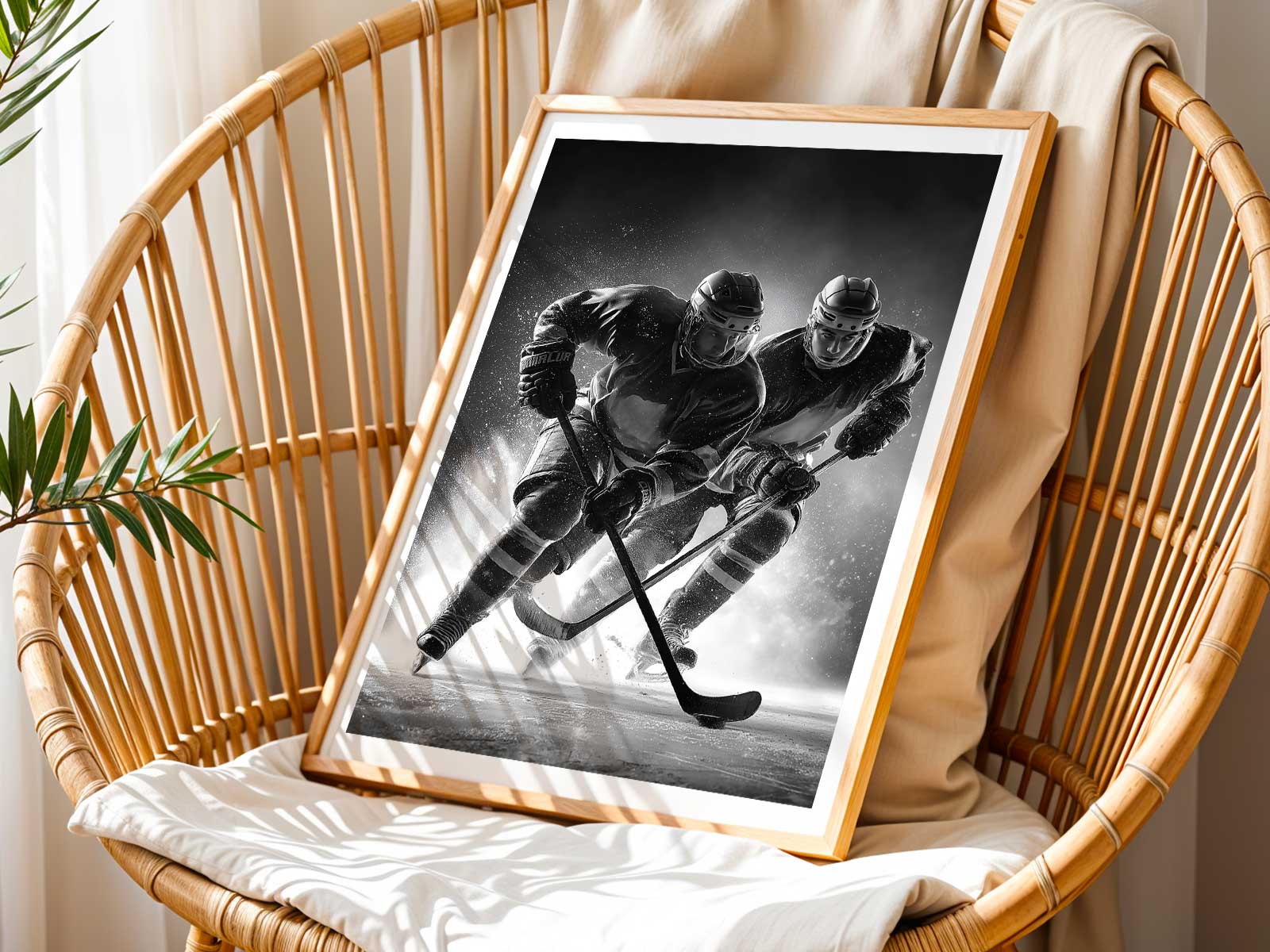Goalie fully extended in a theatrical dive, glove outstretched and facial focus visible