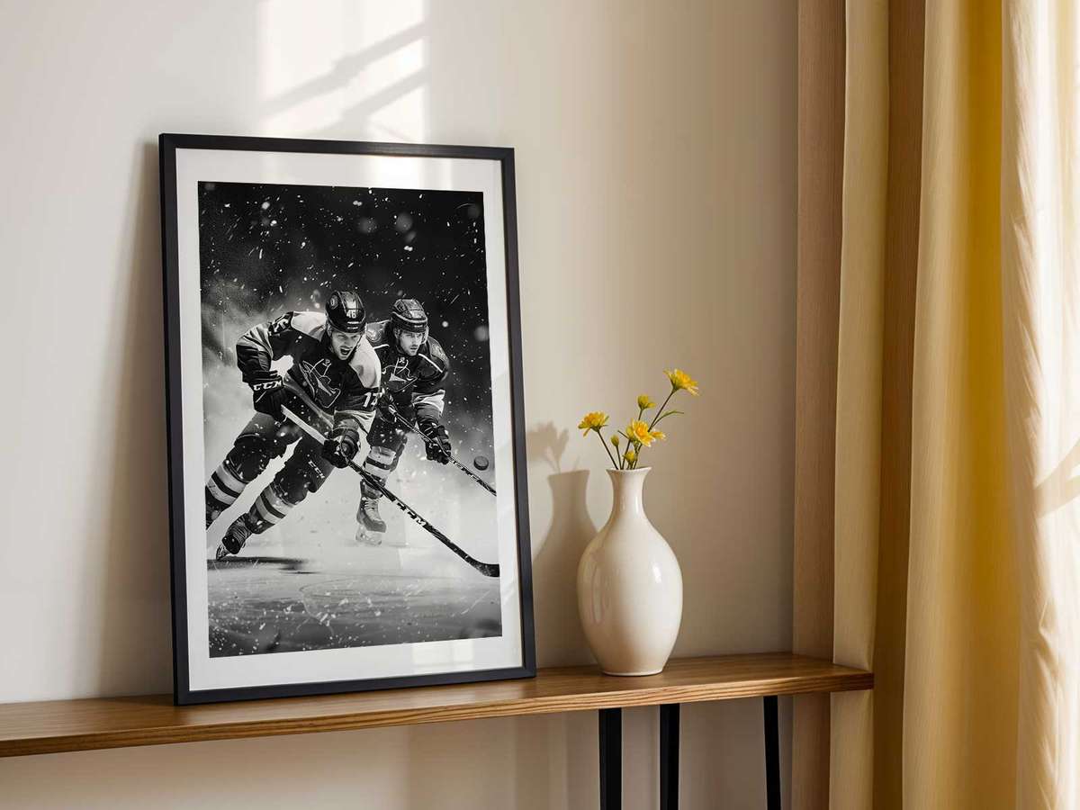 Decorative wall art centered on How a Hockey Electrifies a Bedroom with a powerful atmosphere
