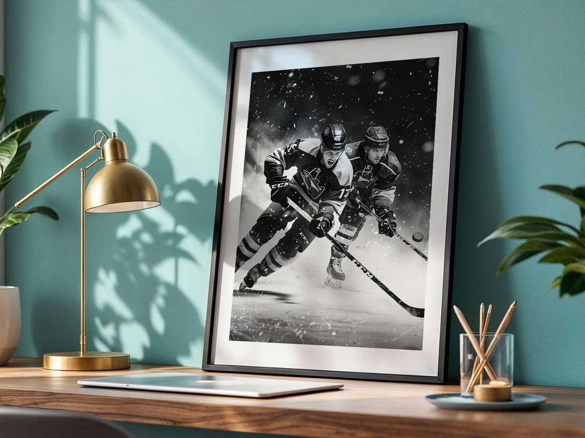 Decorative How Hockey Transforms a Room artwork designed for hockey fans and bedroom decor
