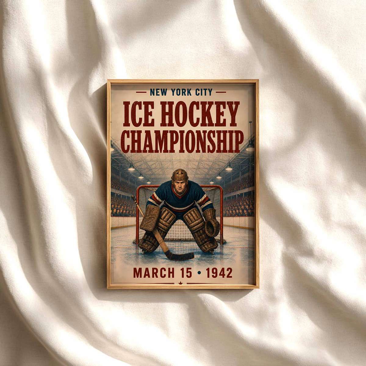 NHL Hockey wall art showcasing skating speed expressed through dynamic composition and a bold visual character