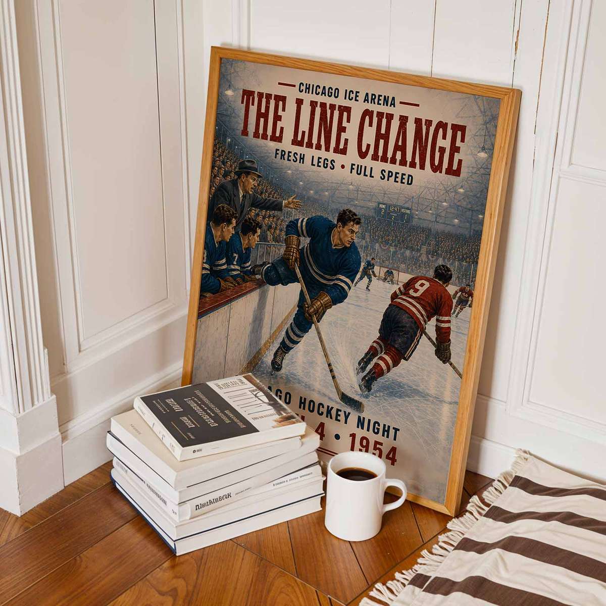 Chicago Ice Skating Rink decorative print featuring ice-rink action and fast skating detail for coaches