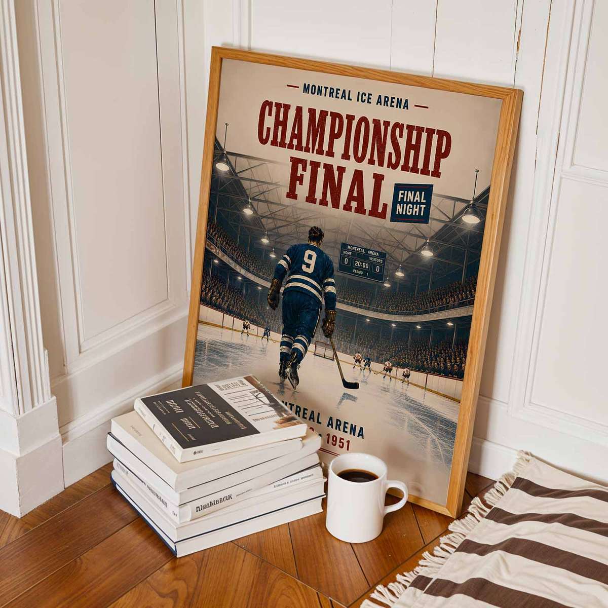Vintage poster of intage NHL created for home office decor